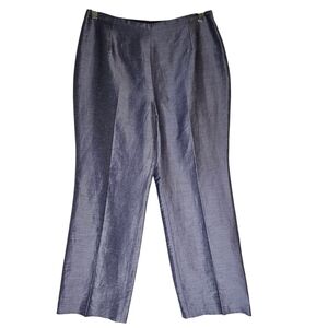 Talbots Shimmering Lilac Wide Leg  Silk Pants Lined Side Zip 12p